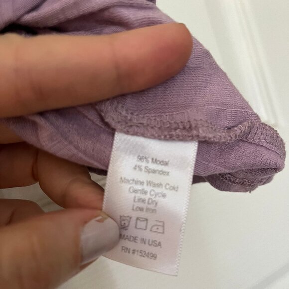 Amour Vert Vie Ribbed Henley - Lavender | L - Picture 10 of 11